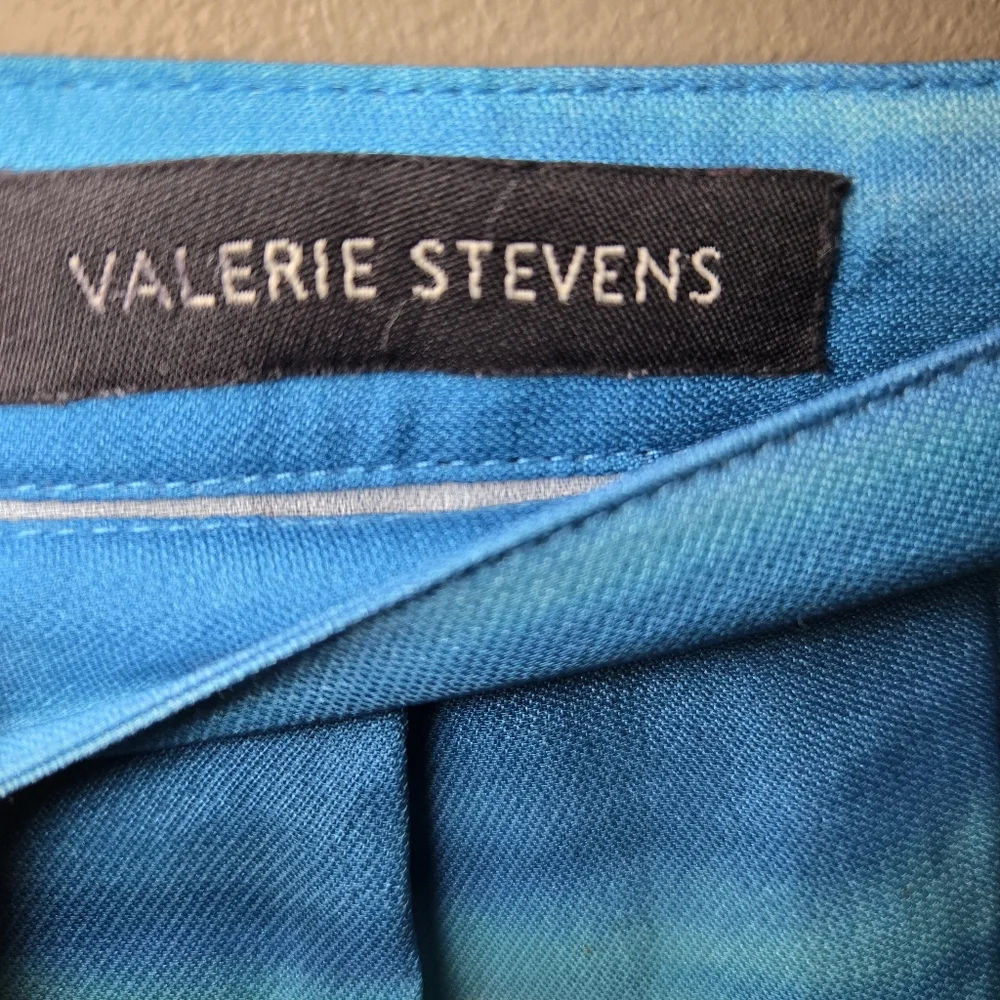 Valerie Stevens Women's Pleated Print Skirt 100% Silk Multicolor SIZE 16 Lined - Picture 14 of 16